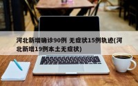 河北新增确诊90例 无症状15例轨迹(河北新增19例本土无症状)